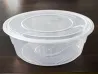 Cubo redondo desechable de pl&aacute;stico transparente y reforzado 4000 