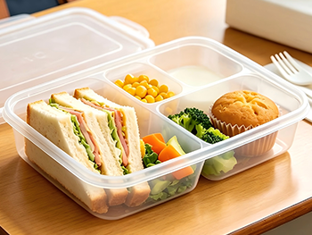 American Style Clear Thickened Disposable Rectangular Containers for School Meals.png
