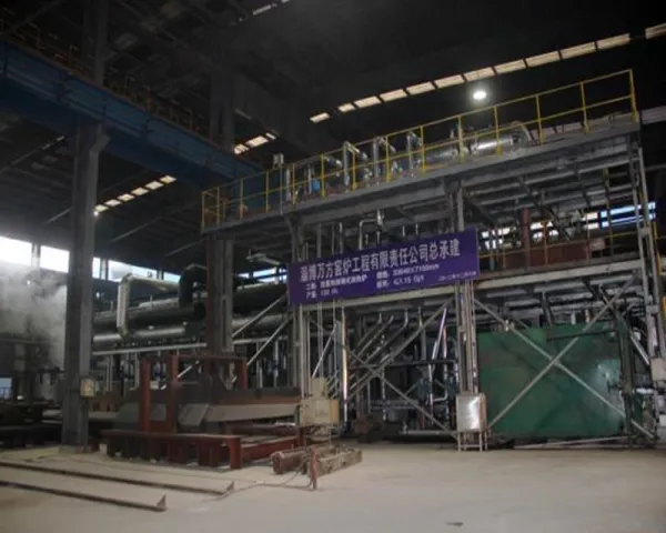Double heat storage push steel heating furnace