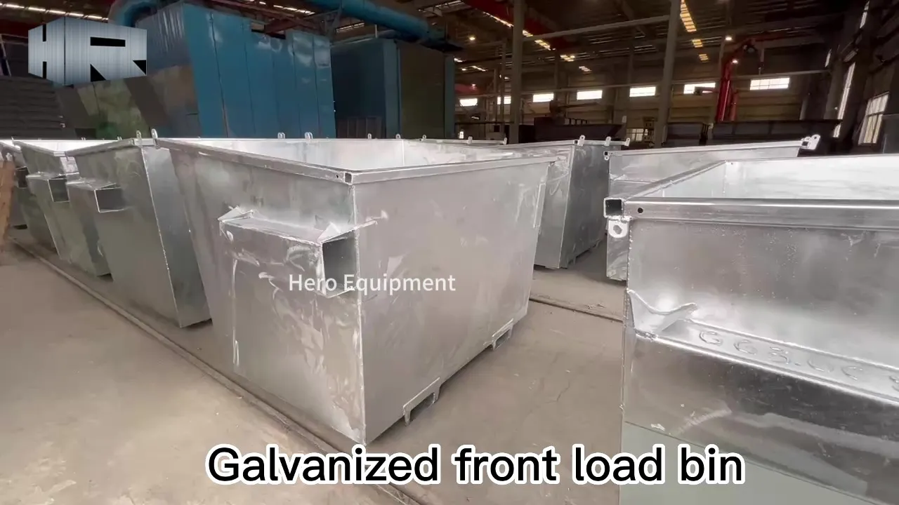 Galvanized front load bin