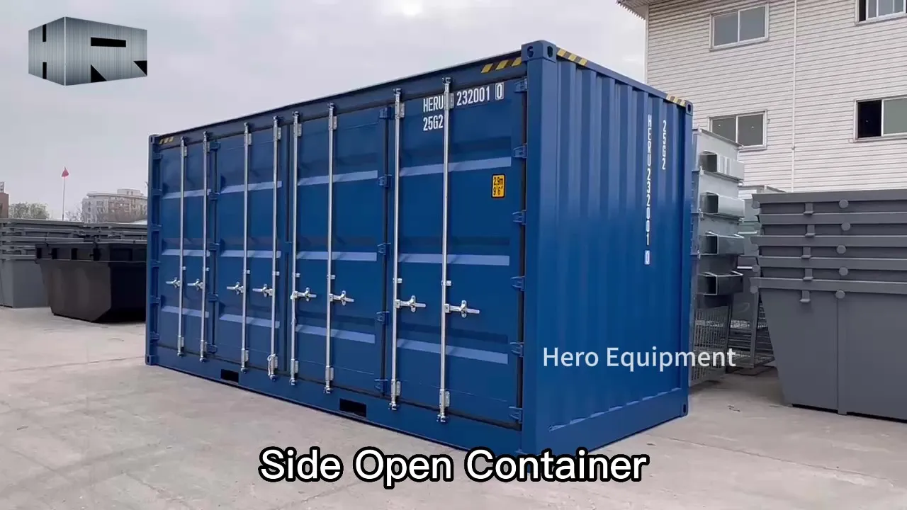 Side open container