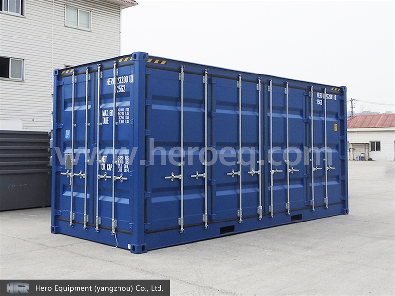 What are the main structural features of a side open container？