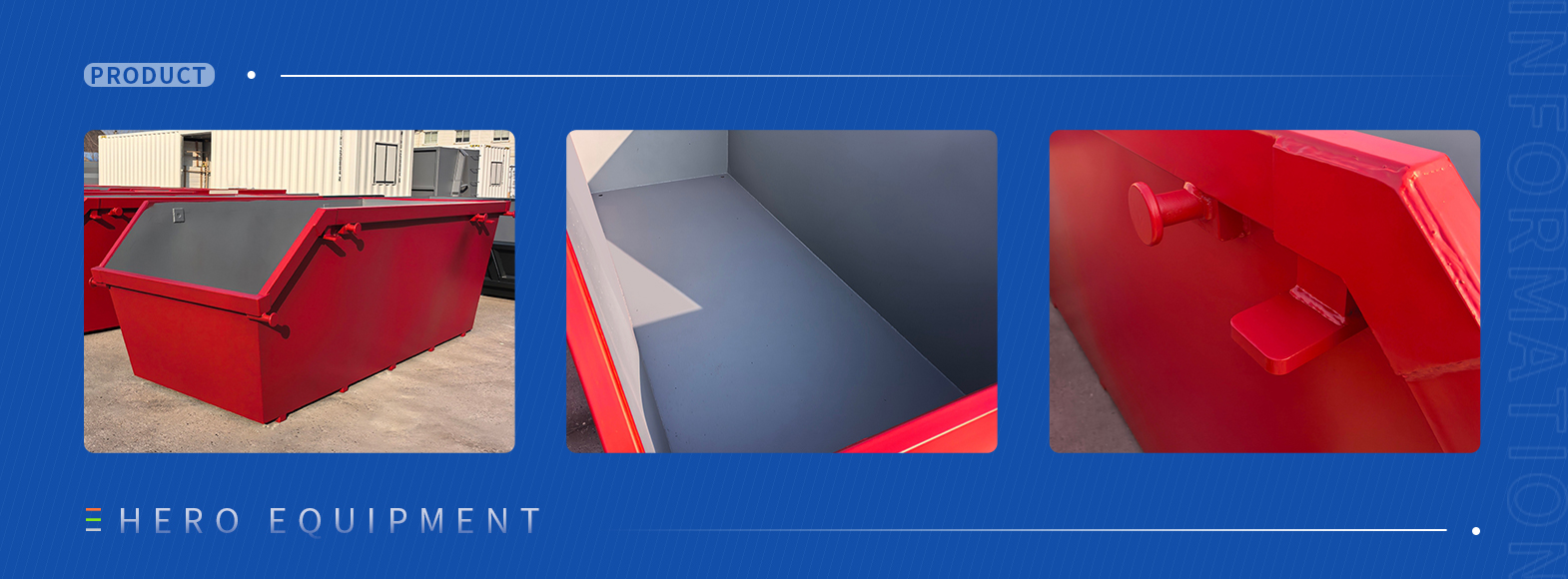 Reliable Skip Bin with One End Cut