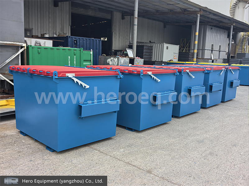 What materials are commonly used in manufacturing front load bins？