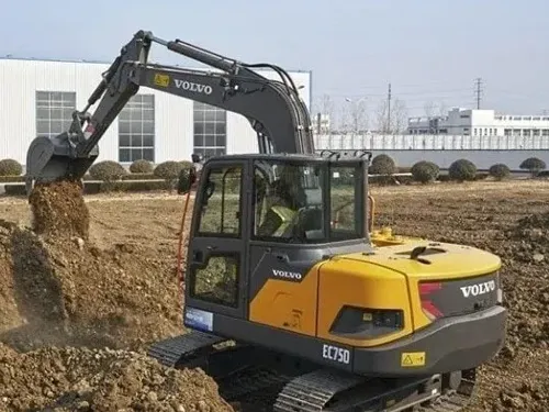 Used 7.5-ton Volvo EC75D compact excavator