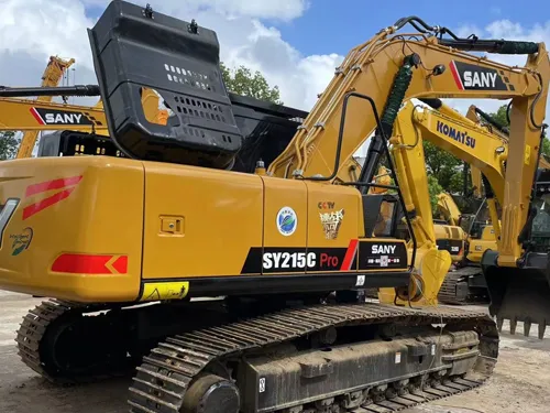 Used Sany 215 Heavy-Duty Bucket Excavator