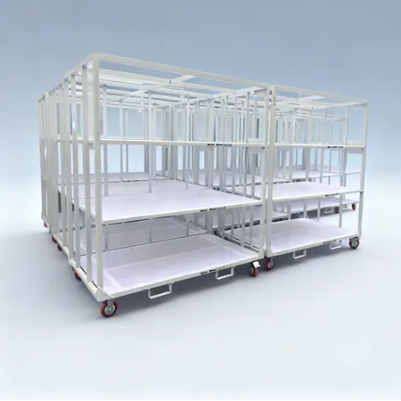 Mobile Metal Logistics Turnover Rack With Casters Model‑02
