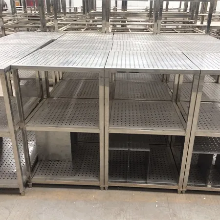 Stainless Steel Multi‑layer Perforated Logistics Turnover Trolley