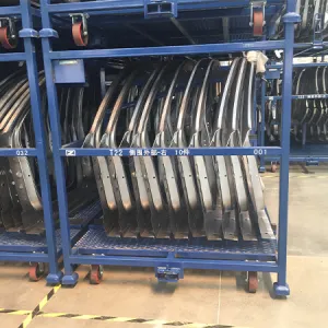 Heavy‑Duty Auto Side Outer Panel Turnover Rack With Casters