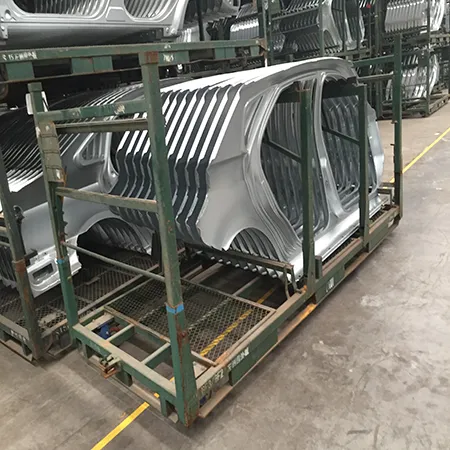Mobile Heavy‑Duty Auto Parts Turnover Rack With Casters