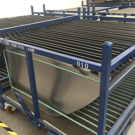 Mobile Auto Front Door Outer Panel Turnover Rack With Casters 