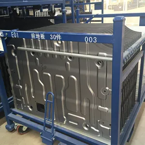 Mobile Auto Floor Panel Turnover Rack With Casters