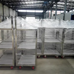 Stainless‑Steel Multi‑layer Logistics Trolley