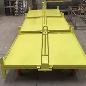 Traction‑type Flatbed Logistics Trolley