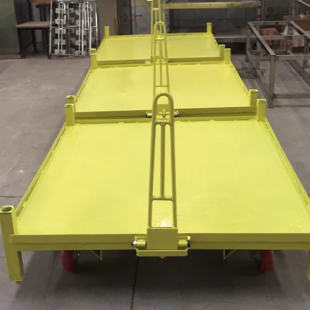 Traction‑type Flatbed Logistics Trolley