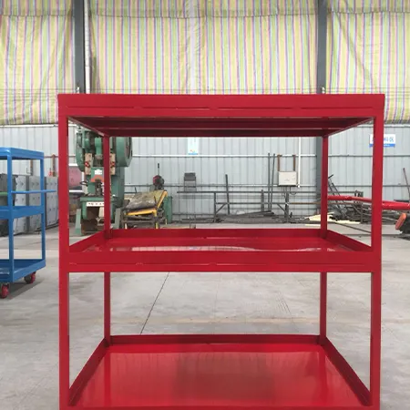 Double‑deck Metal Logistics Turnover Trolley