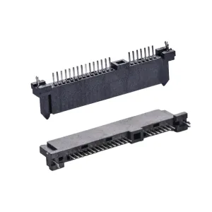 Single Row 180&deg; Plug-in Board with Fork Terminal Female Connector