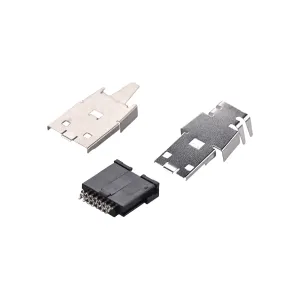 ESATA 7P Rivet Female Connector 3-Piece