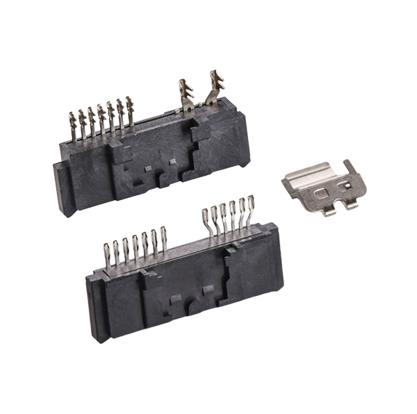 SATA 7+6P with Spring-Loaded Female Connector