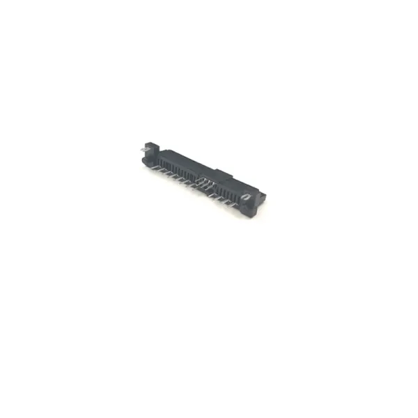 SAS 29P Vertical DIP Female Connector with Fish‑Tail Pins for PCB Through‑Hole Mounting