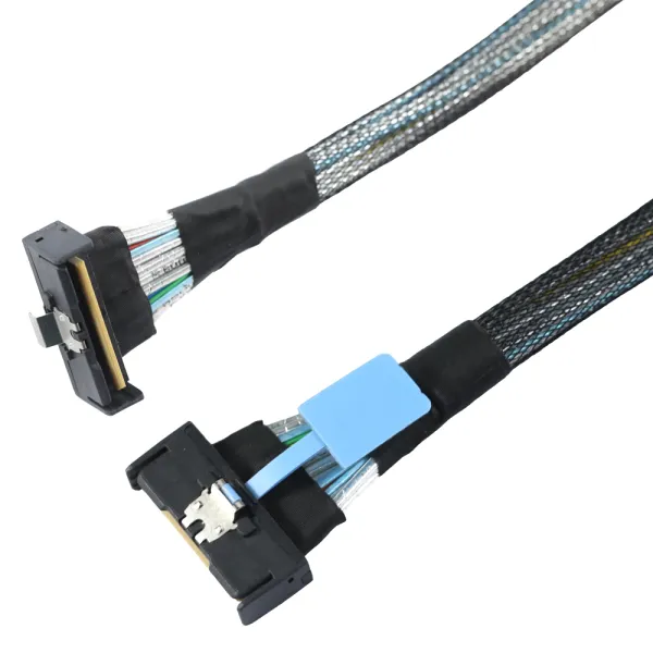 MCIO 180 Degree to 90 Degree Right Angle Cable Assembly