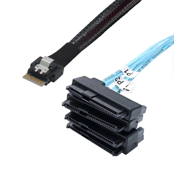 Mini SAS 8654 4I to SFF-8482 2-in-1 Cable Assembly