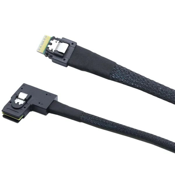 Mini SAS 8654 4I to SFF-8087 Left Angle Cable Assembly