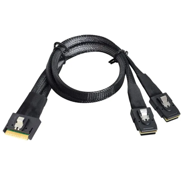 Mini SAS 8654 8I Anti-Skew Insertion to Dual SFF-8087 Cable Assembly