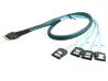 Mini SAS 8654 4I to SATA 180 Degree Cable Assembly