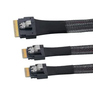 Slim SAS 8654 8I to Slim SAS 8654 4I Straight Cable Assembly