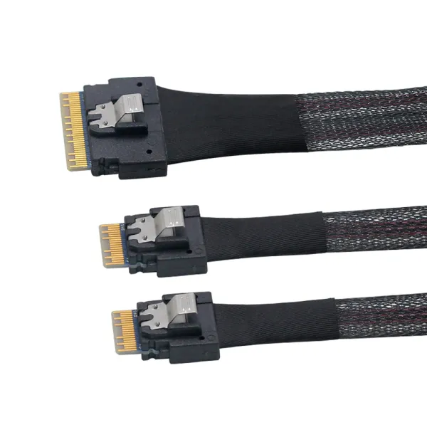 Slim SAS 8654 8I to Slim SAS 8654 4I Straight Cable Assembly
