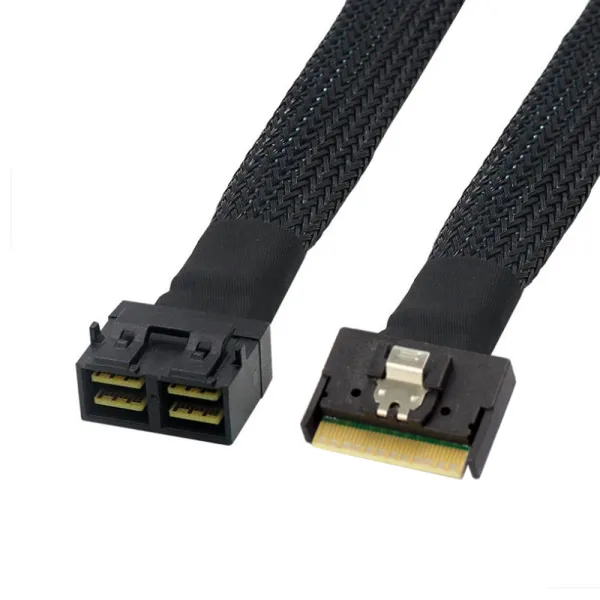 Slim SFF‑8654 8I Anti‑Skew to SFF‑8643 Integrated Cable Assembly