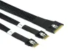 Slim SAS 8654 8I to Slim SAS 8654 4I Anti-Skew Cable Assembly