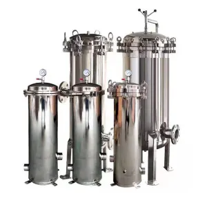 Cartridge Filter Housing Stainless Steel Precision Filter Customized For Water Treatment