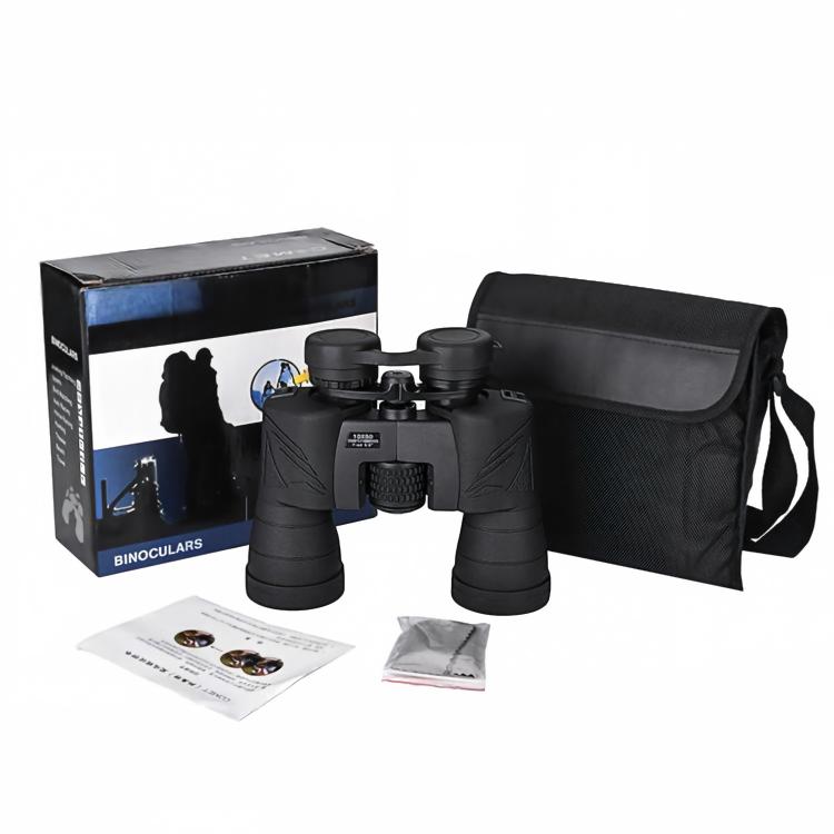 erolix S123-1050 10x50 BK7 porro prism binocular front view white background