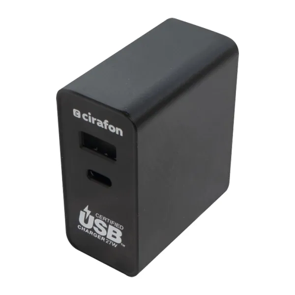 USB-C+USB-A Dual Port Fast Charging Charger