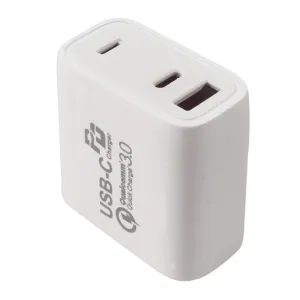 PD+QC3.0 Dual Type-C+USB-A Three Port Fast Charging Charger 2