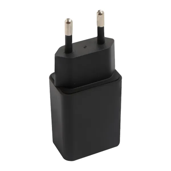 European standard (Type-C-USB-A) folding foot fast charging charger black