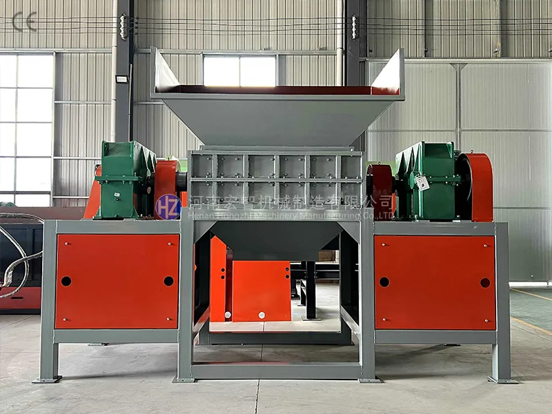 High Performance Solid Waste Shredder Machine Plastics Bottle Double Shaft Shredder
