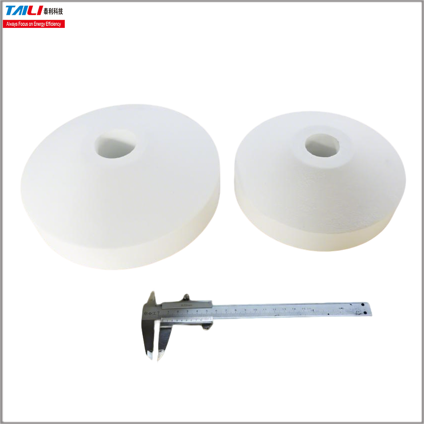 Wear-resistant ceramic powder cone
