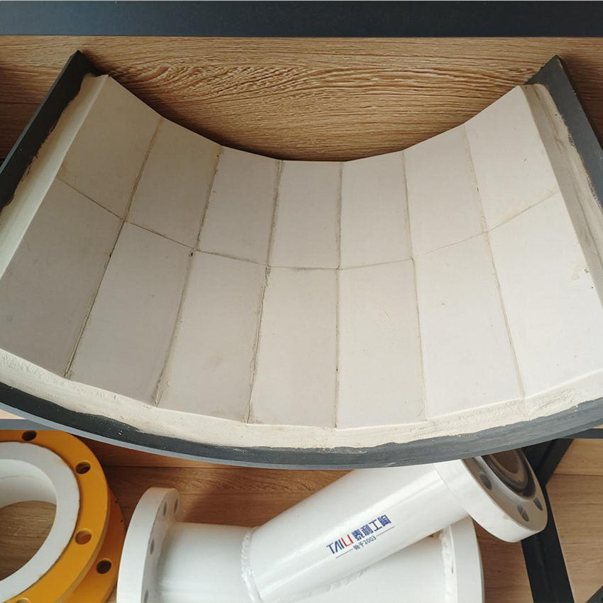 Steel lined alumina ceramic lining