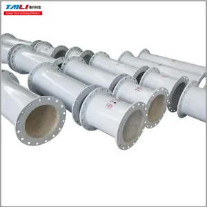 Alumina Ceramic Lined High Temperature Ceramic Lining Pipe / Ceramic Tube Lined Pipe 