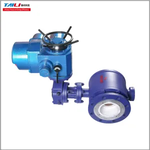 Pneumatic Alumina Ceramic Double Eccentric Double Flange butterfly Valve