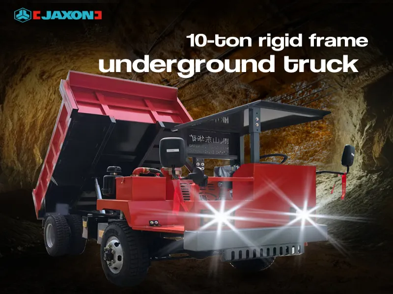 Rigid frame underground dump truck weighing 10 tons