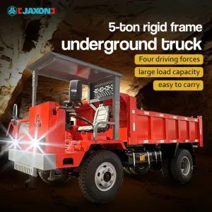 Rigid frame underground dump truck weighing 5 tons