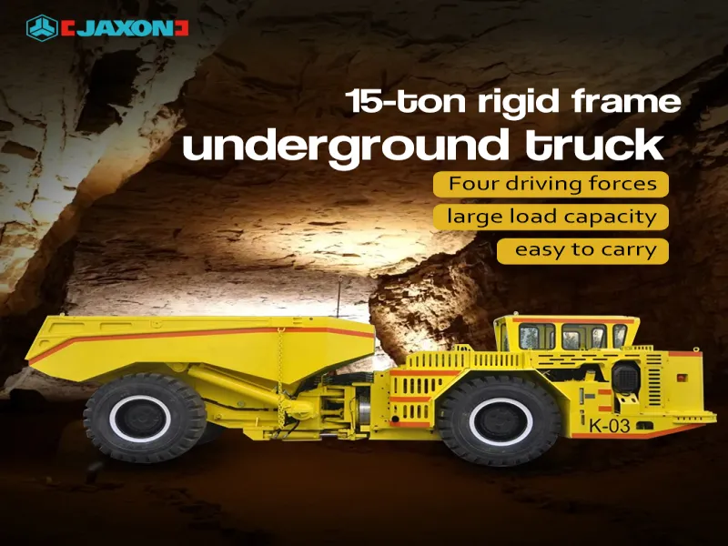 Rigid frame underground dump truck 15 tons