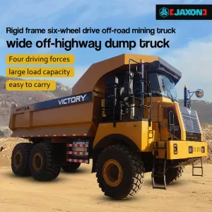 Rigid frame six wheel drive off-road mining truck