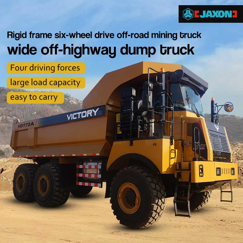 Rigid frame six wheel drive off-road mining truck