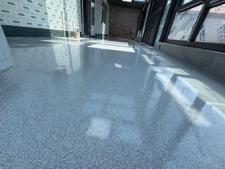 Epoxy colored sand floor