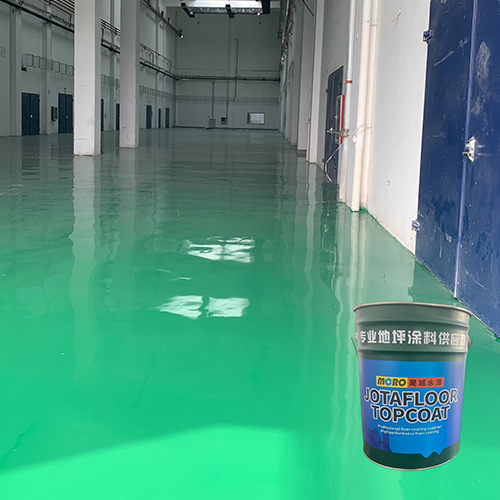 Roller-coated epoxy floor paint